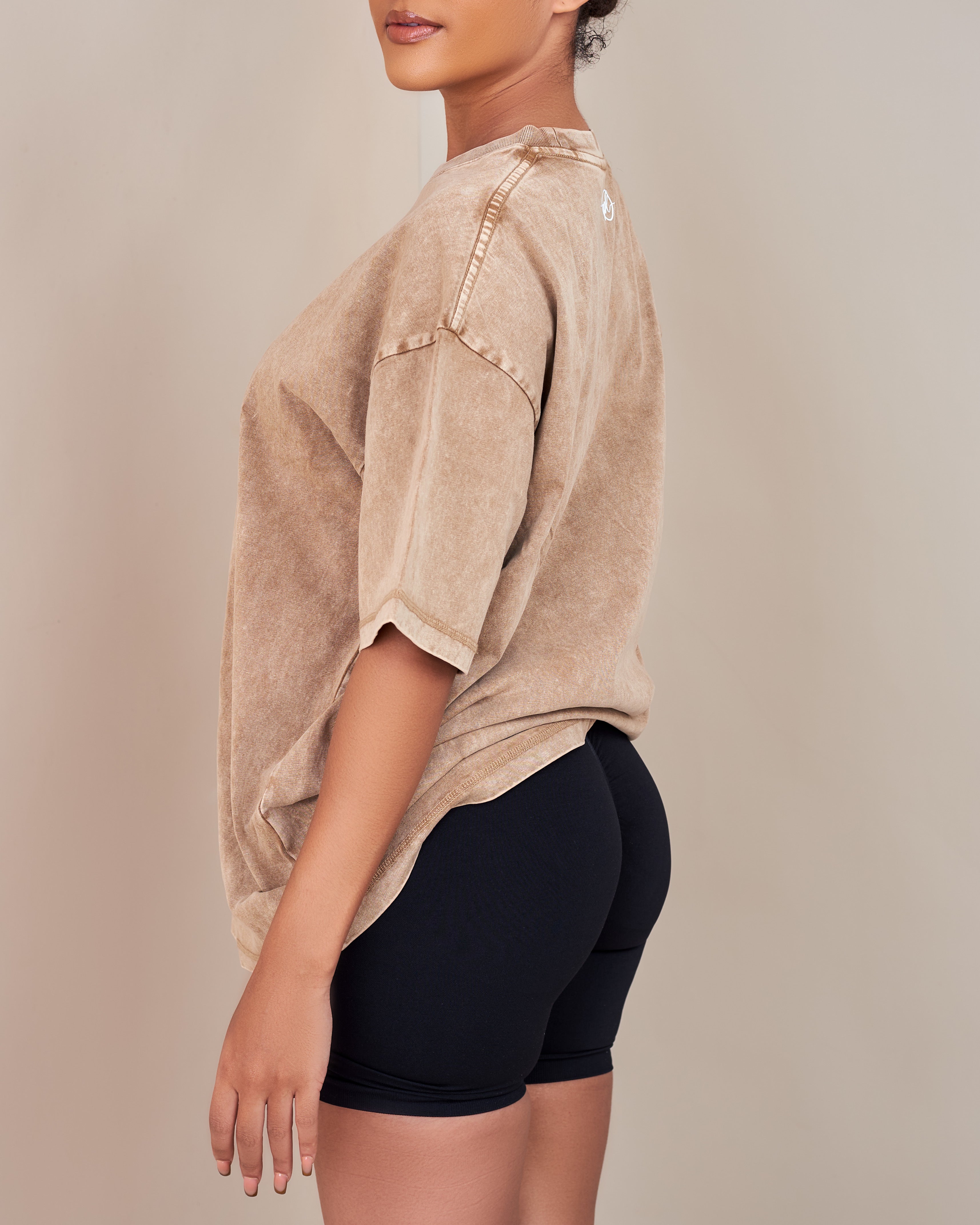 PL Slogan Acid Wash Oversized T-shirt