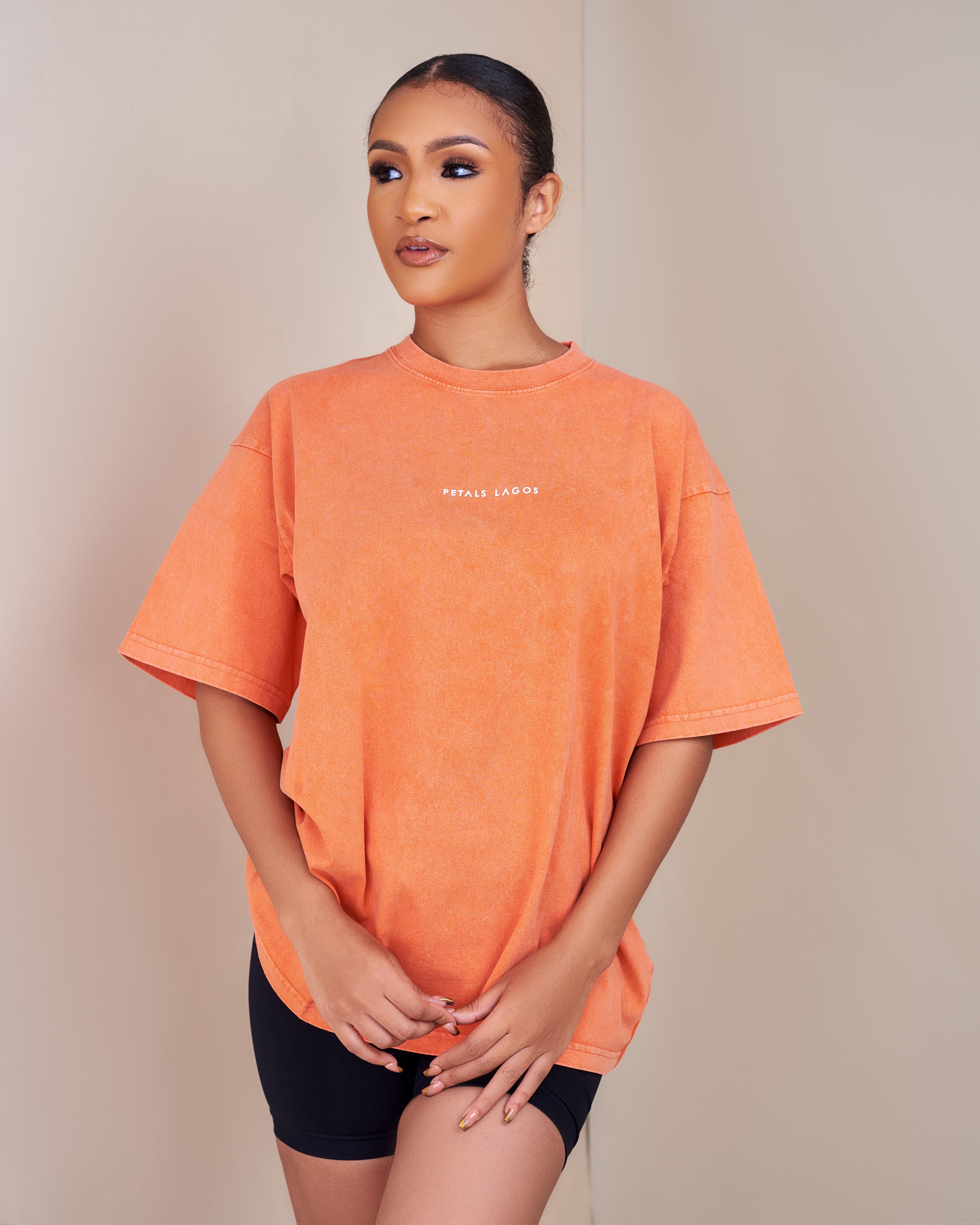 PL Slogan Acid Wash Oversized T-shirt