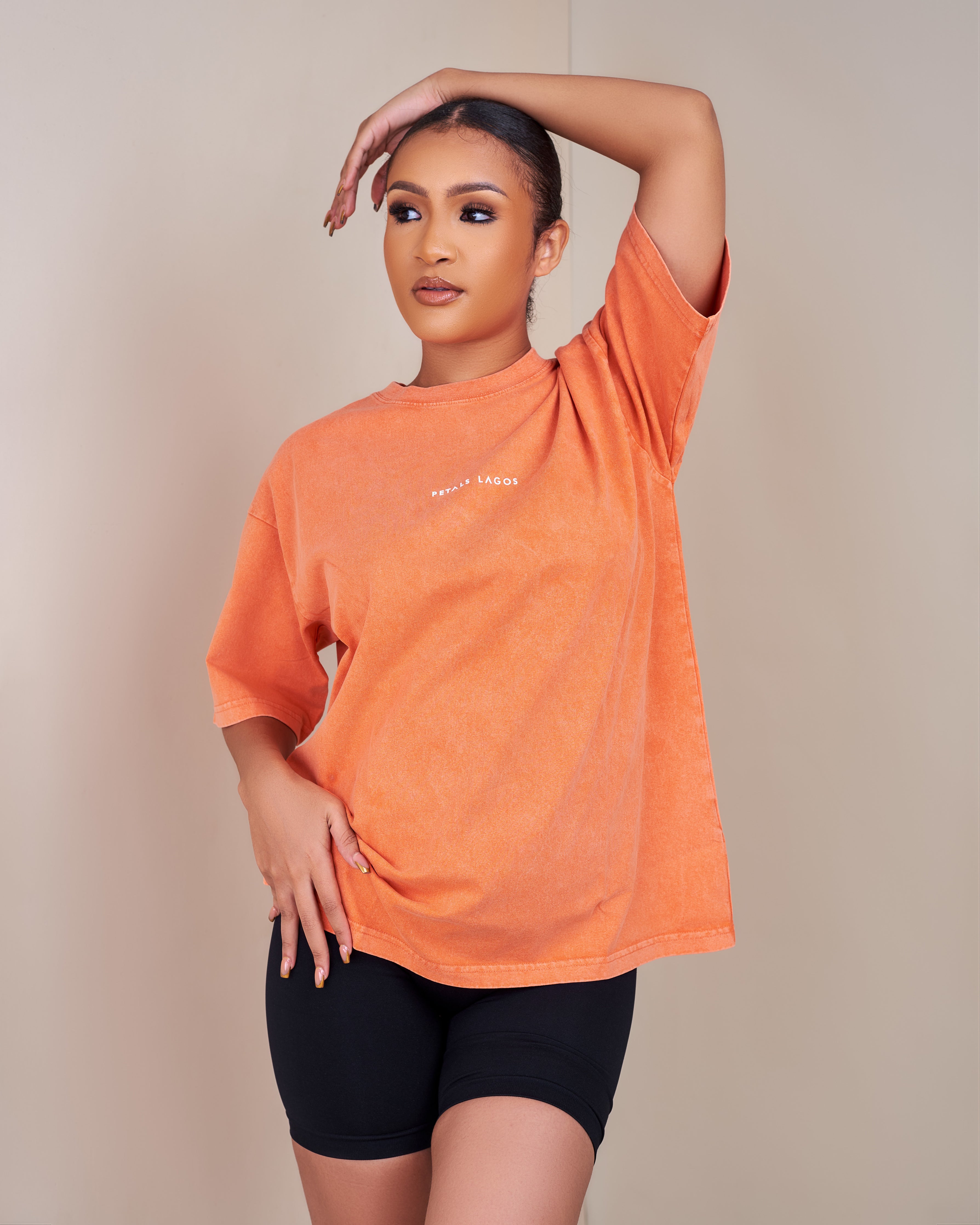 PL Slogan Acid Wash Oversized T-shirt