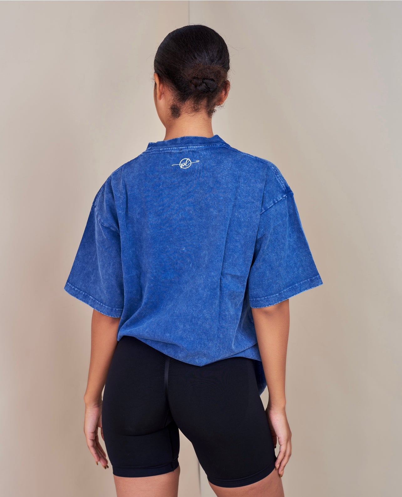 PL Slogan Acid Wash Oversized T-shirt