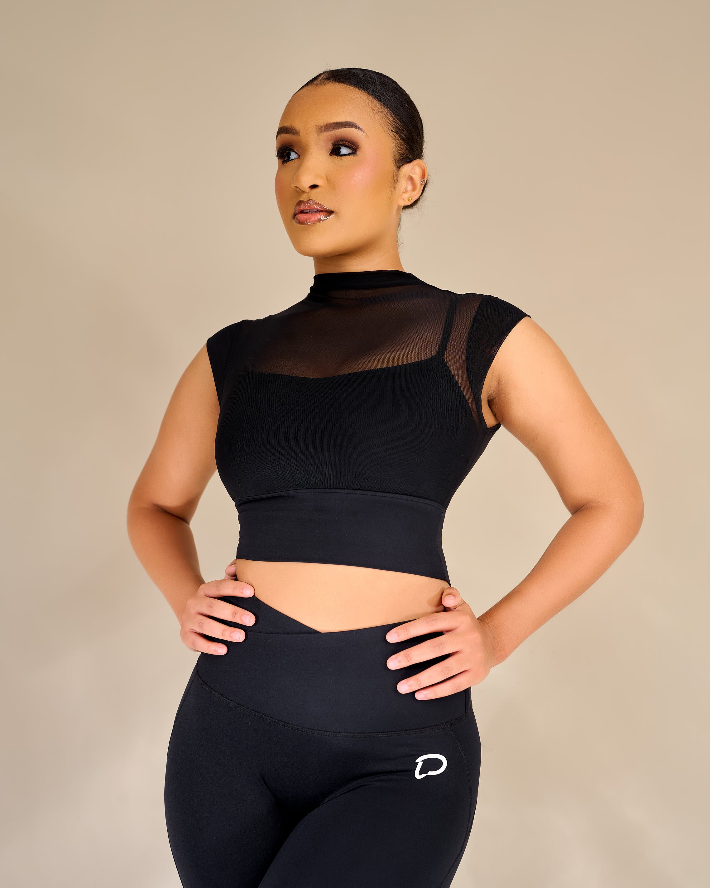 Shia Mesh Detailed Leggings Set