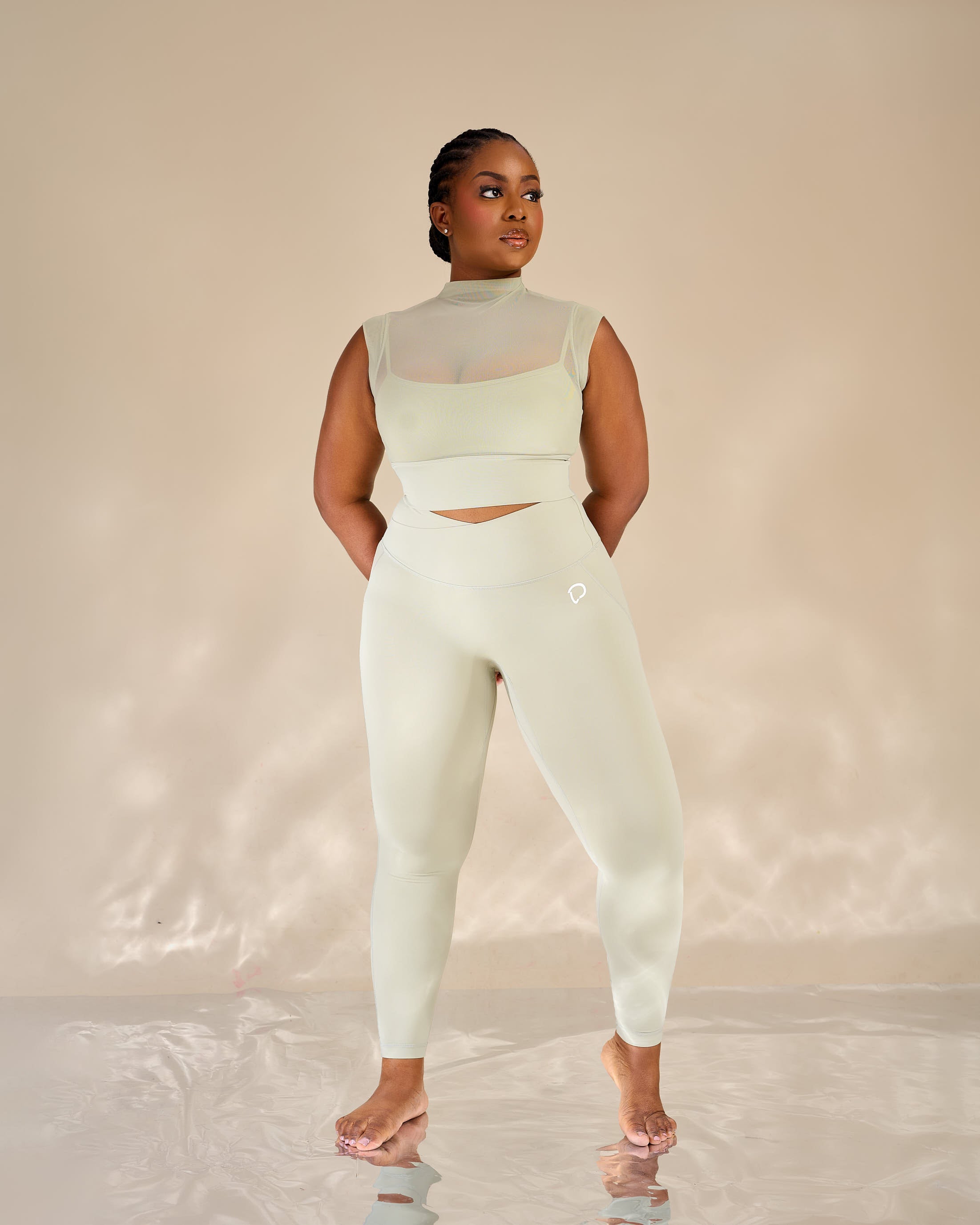 Shia Mesh Detailed Leggings Set