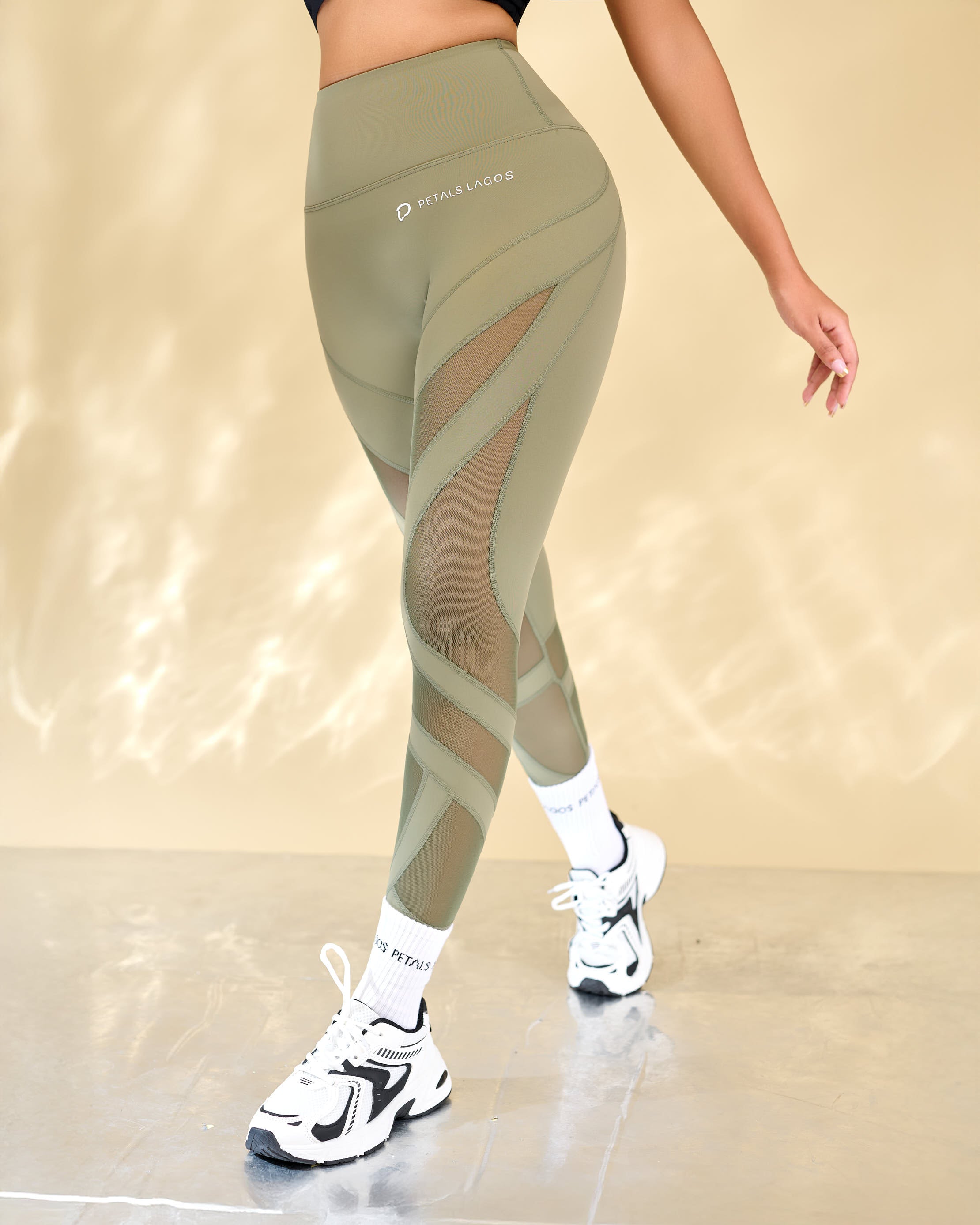 Eli Mesh Detailed High Waist Leggings