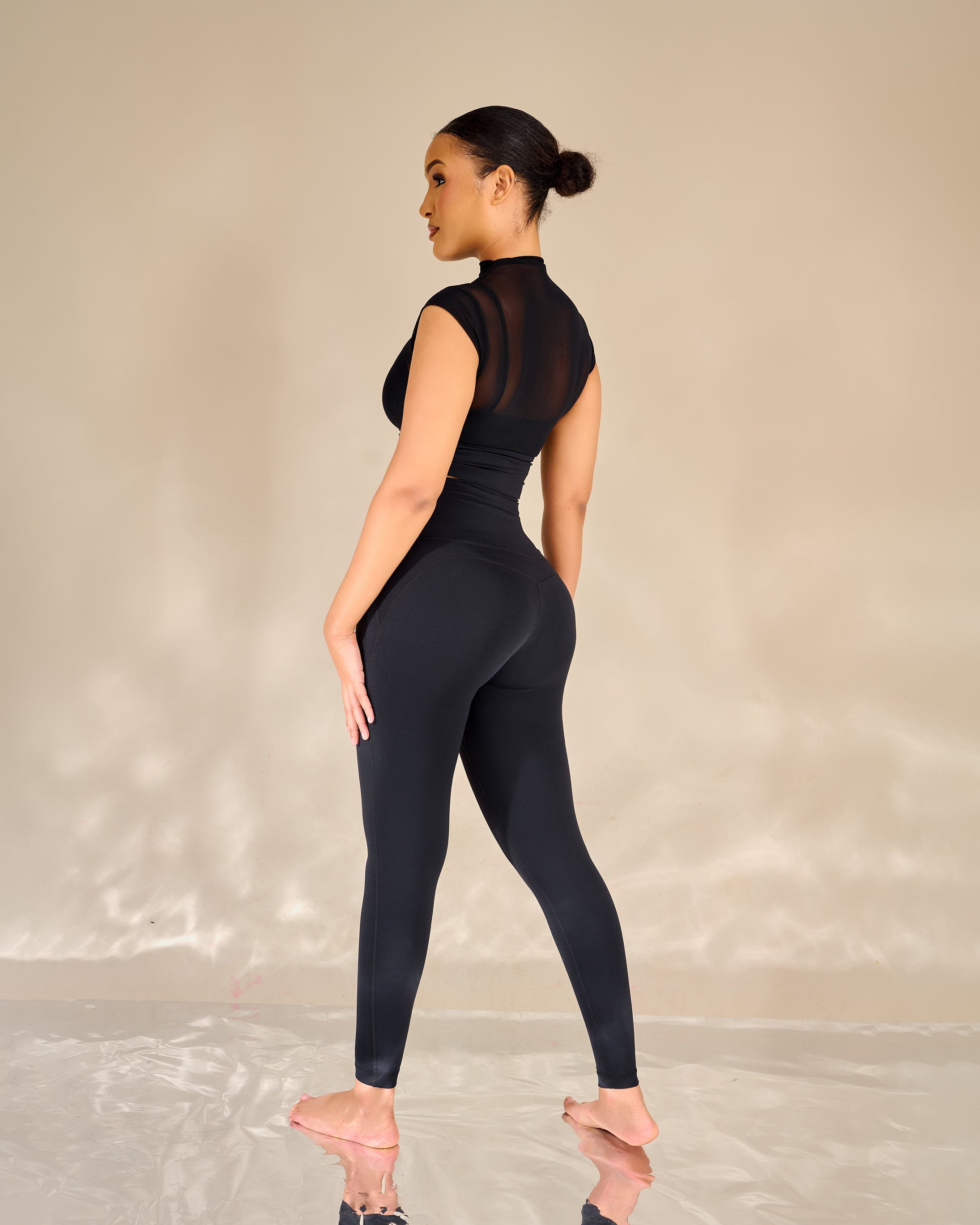 Shia Mesh Detailed Leggings Set