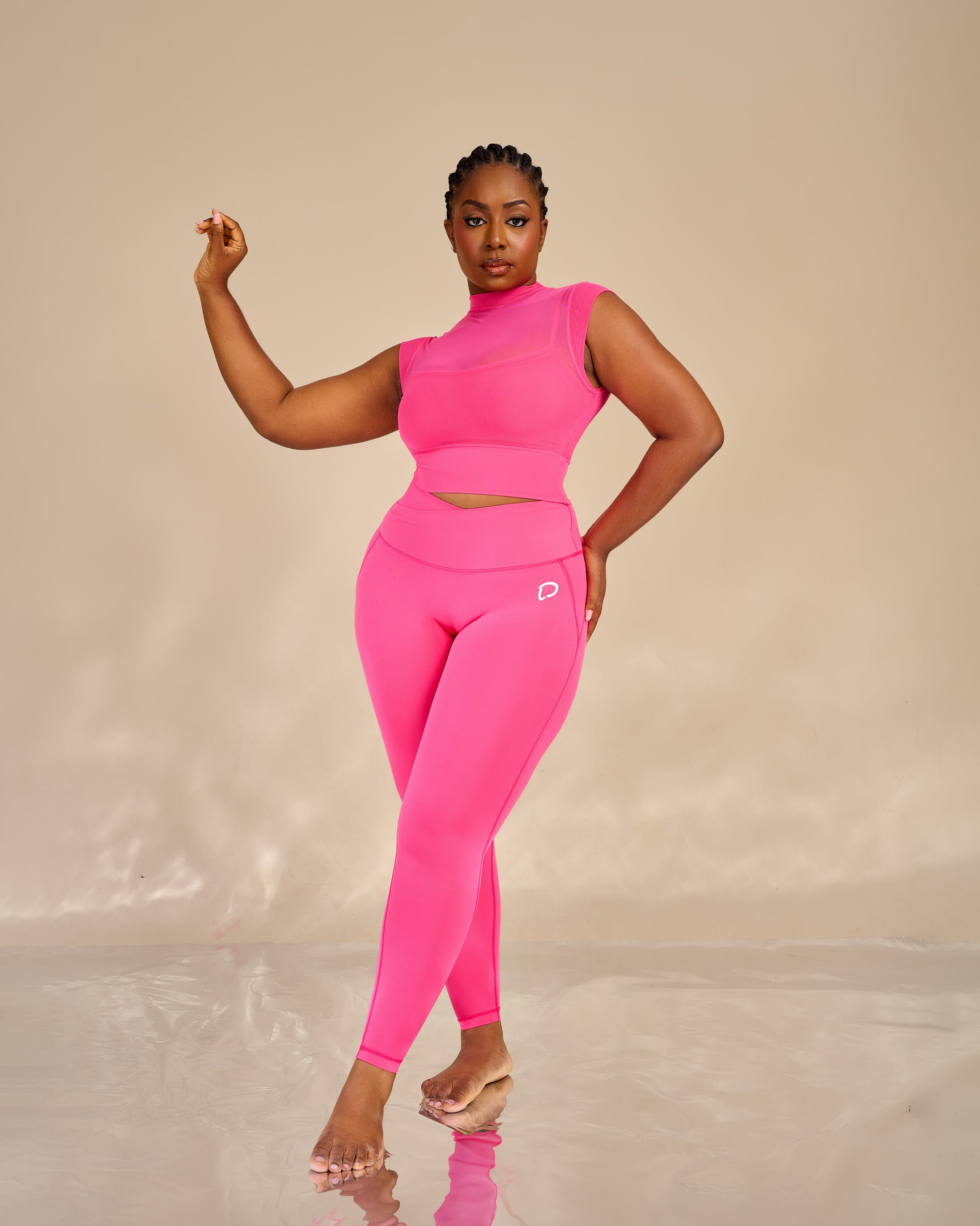 Shia Mesh Detailed Leggings Set