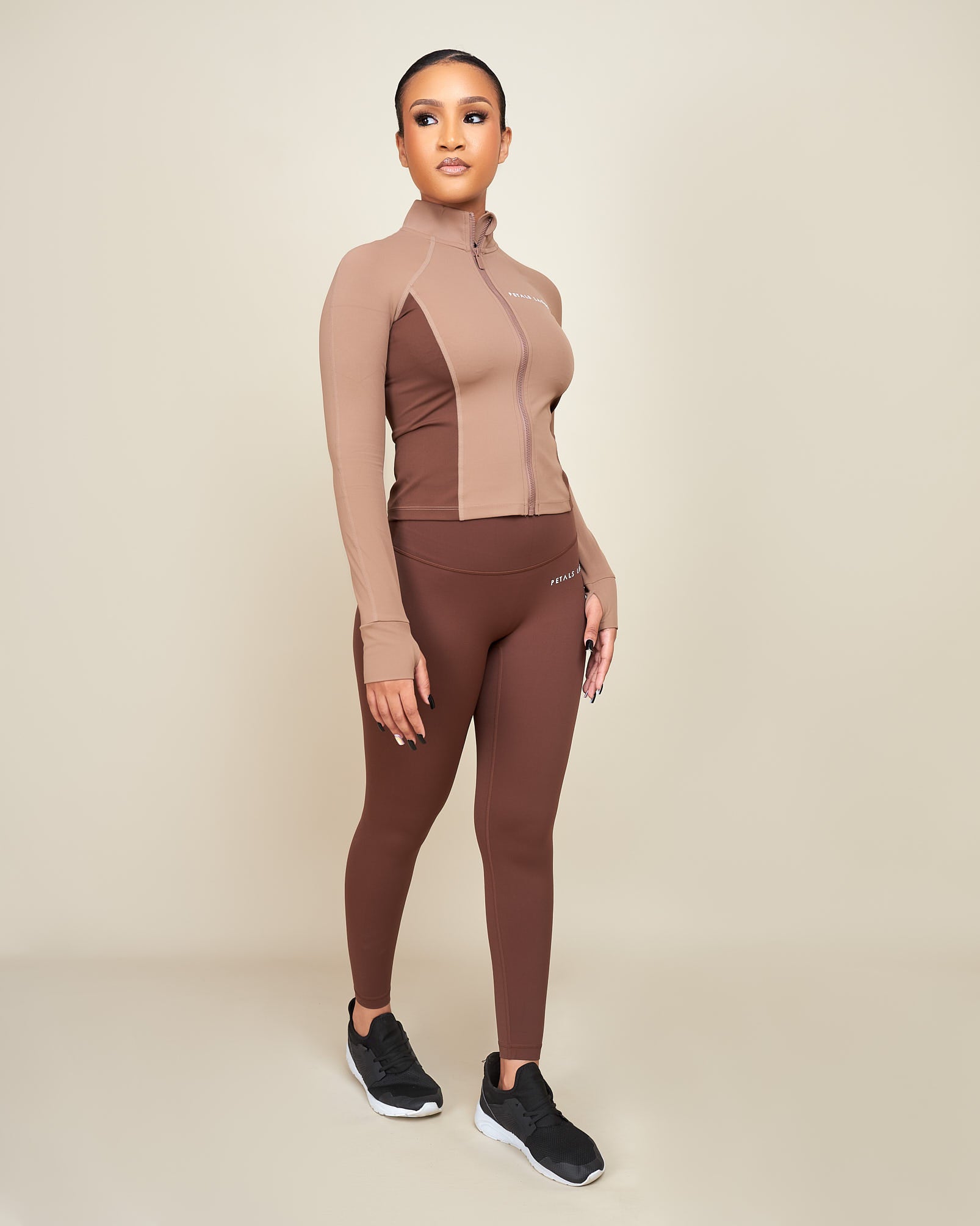 Jenaiah Neutral Blend High Impact Leggings Set