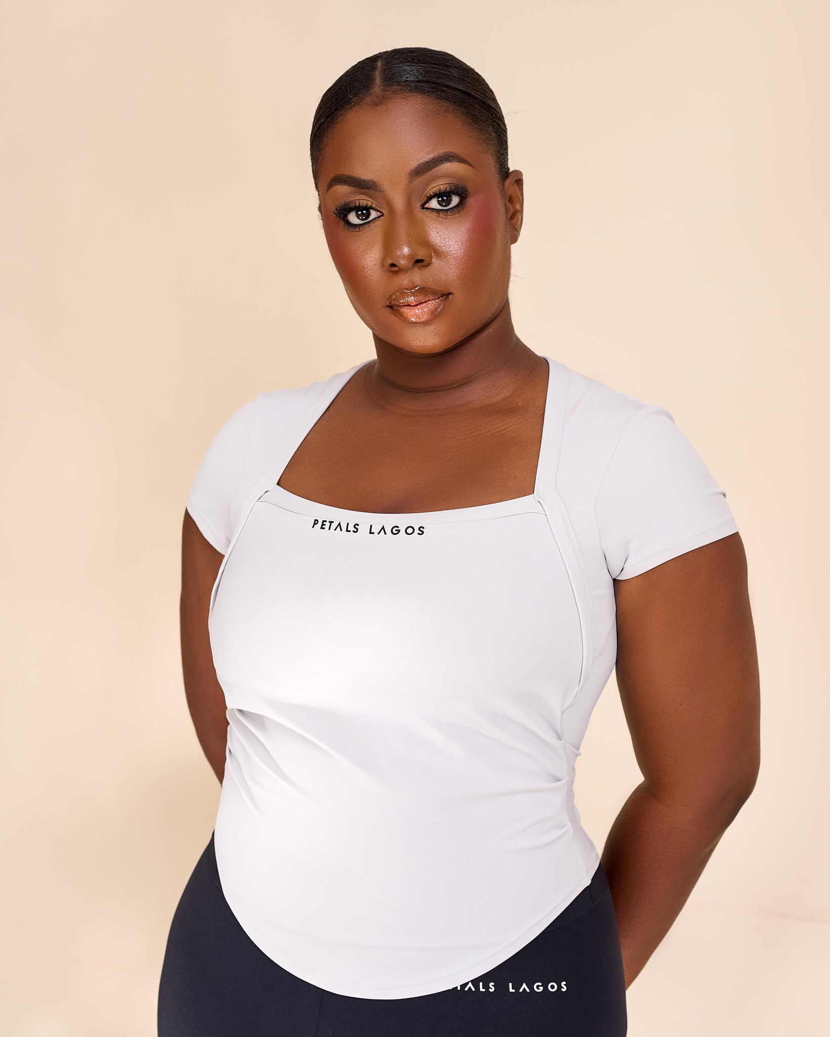 Eliana Square Neckline Ruched Training Top