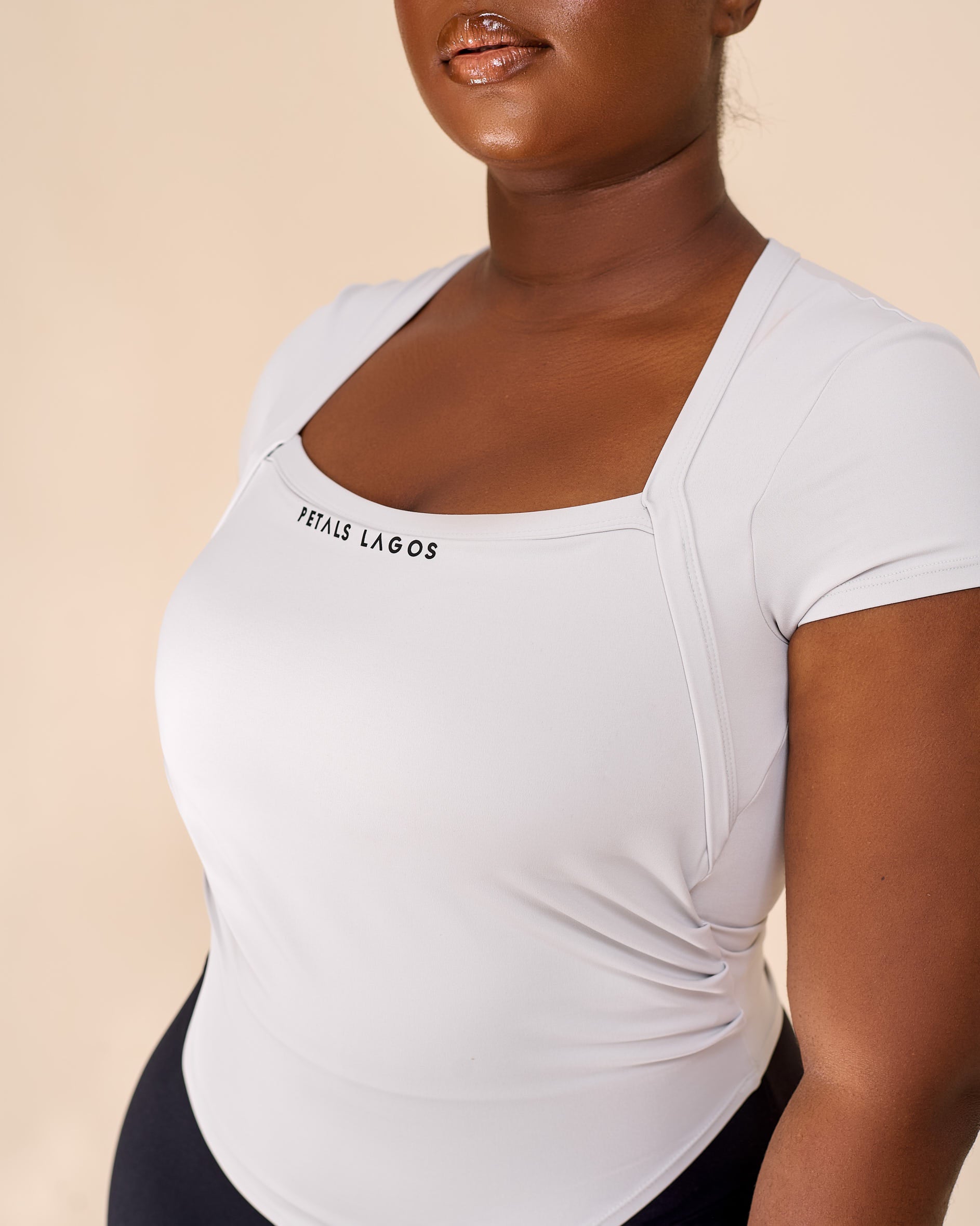 Eliana Square Neckline Ruched Training Top