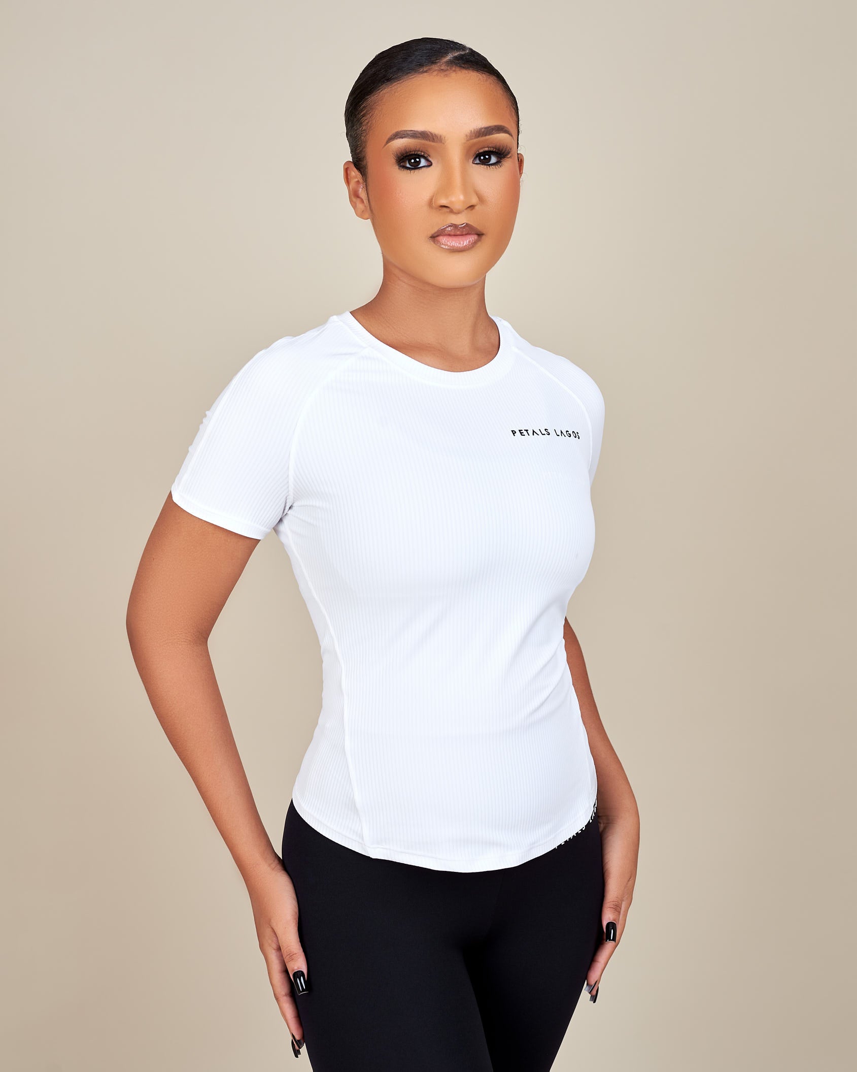 Chloe Crew Neck Ribbed Training Top