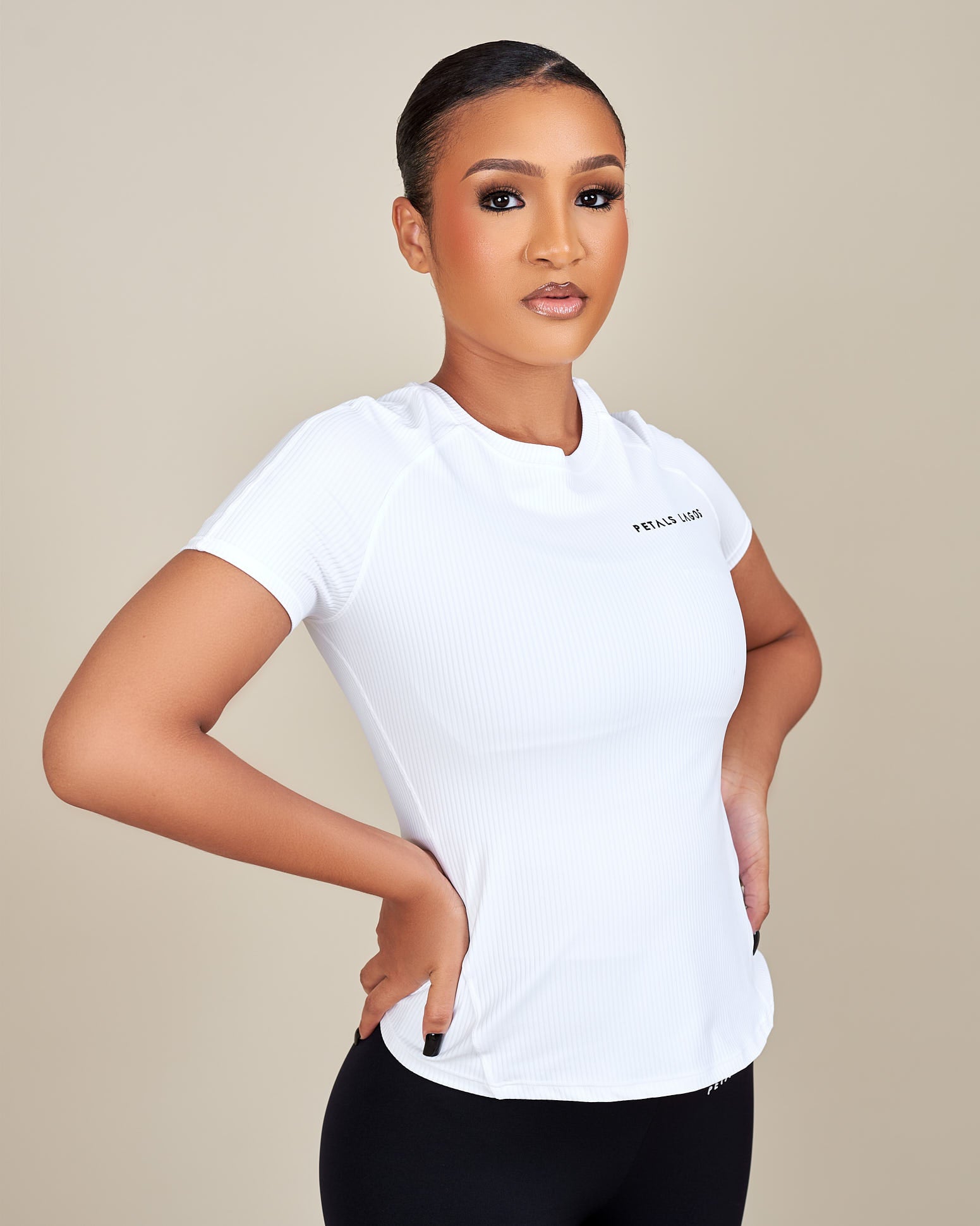 Chloe Crew Neck Ribbed Training Top