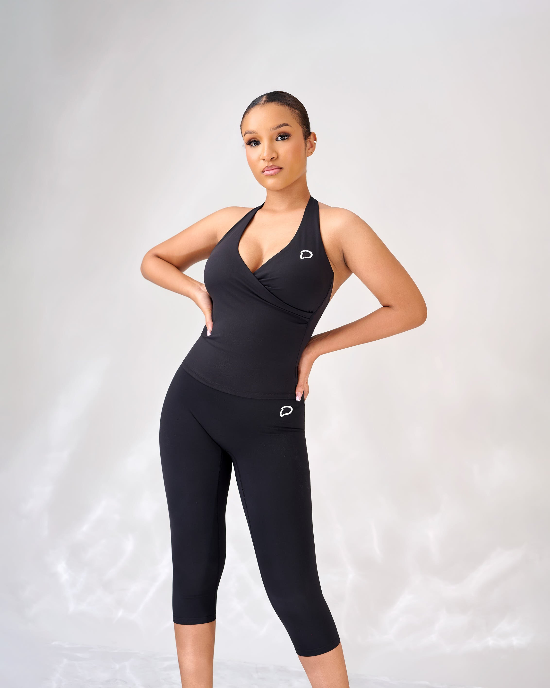 The Salma Halter Silhouette Capri Set