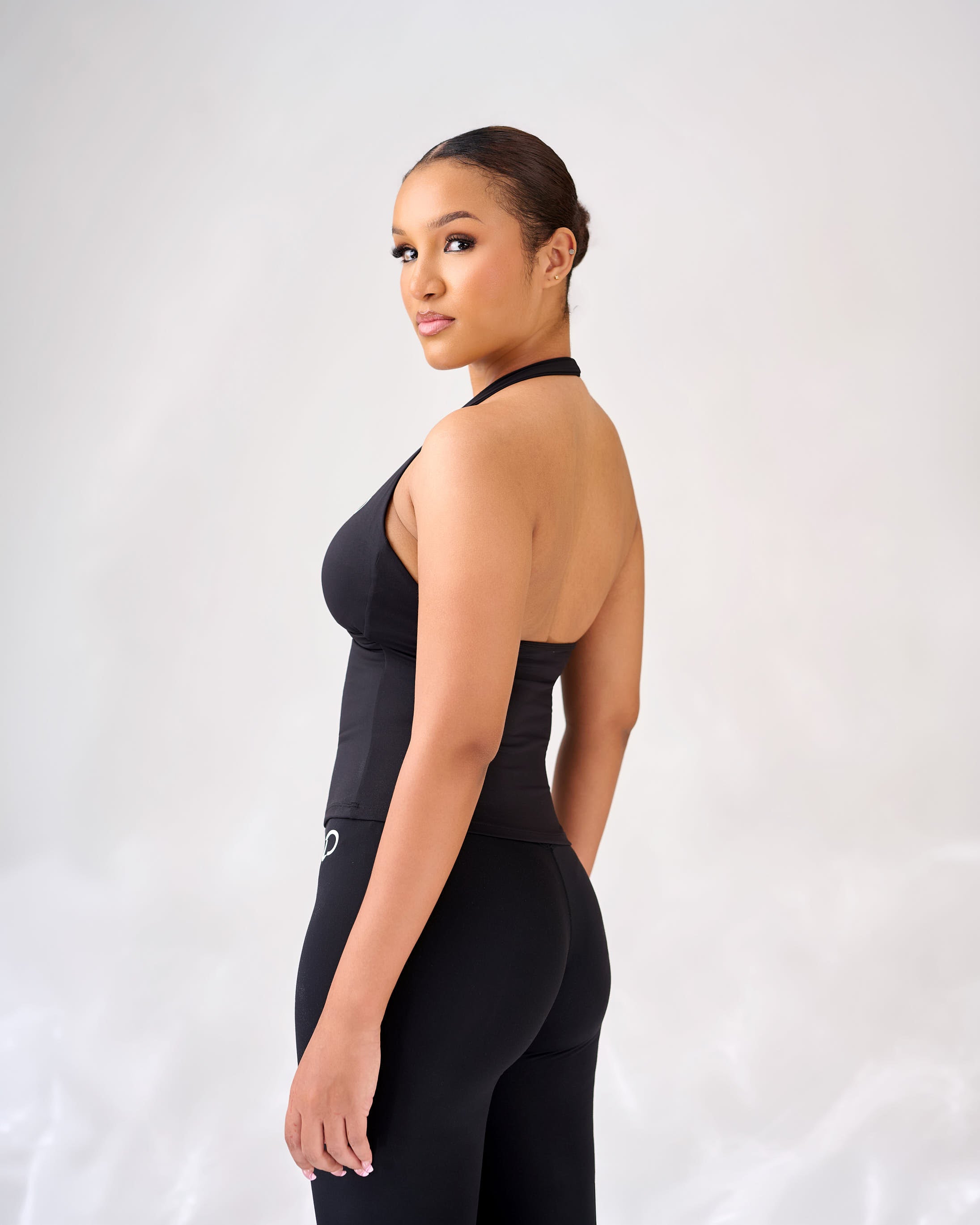 The Salma Halter Silhouette Capri Set