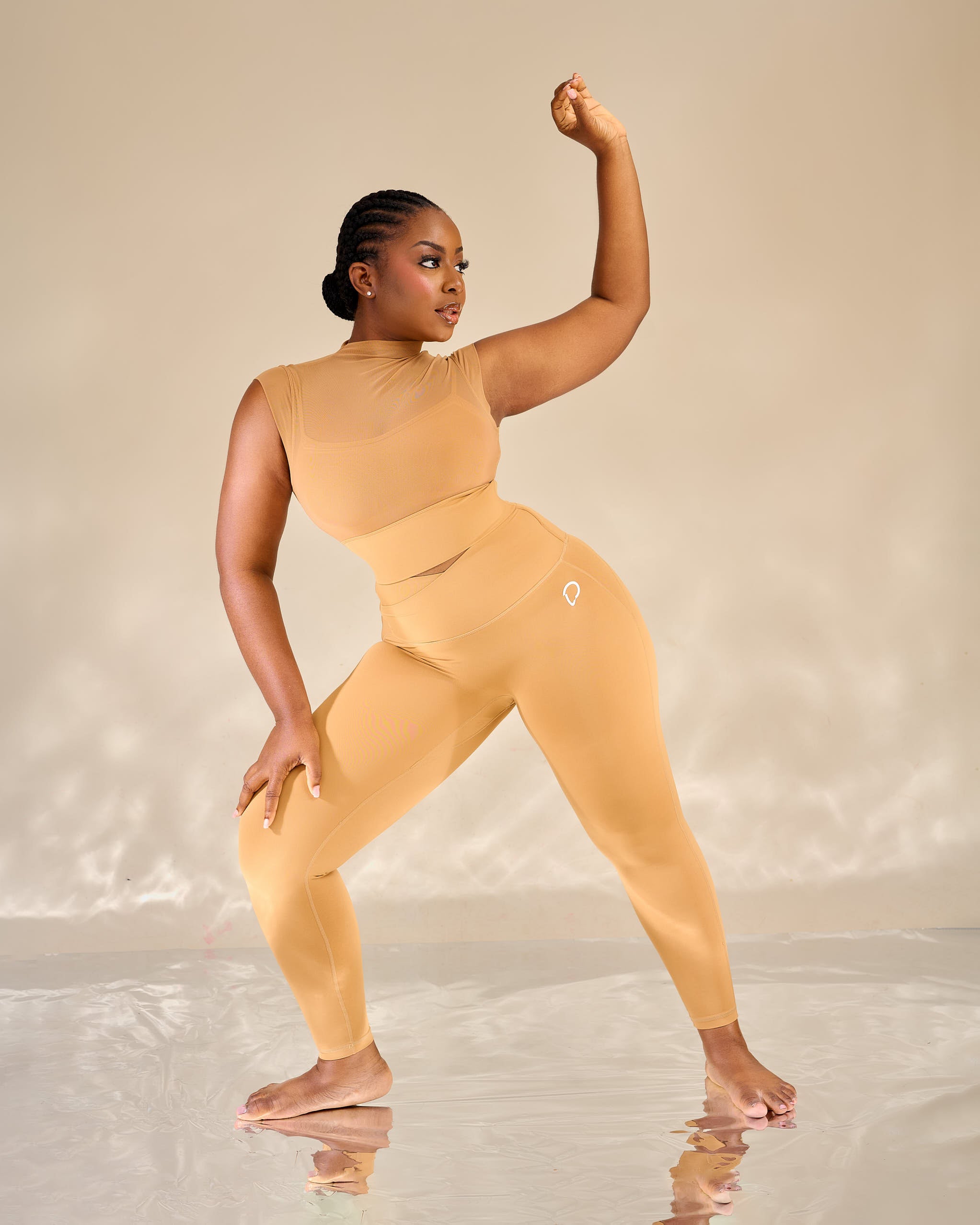 Shia Mesh Detailed Leggings Set