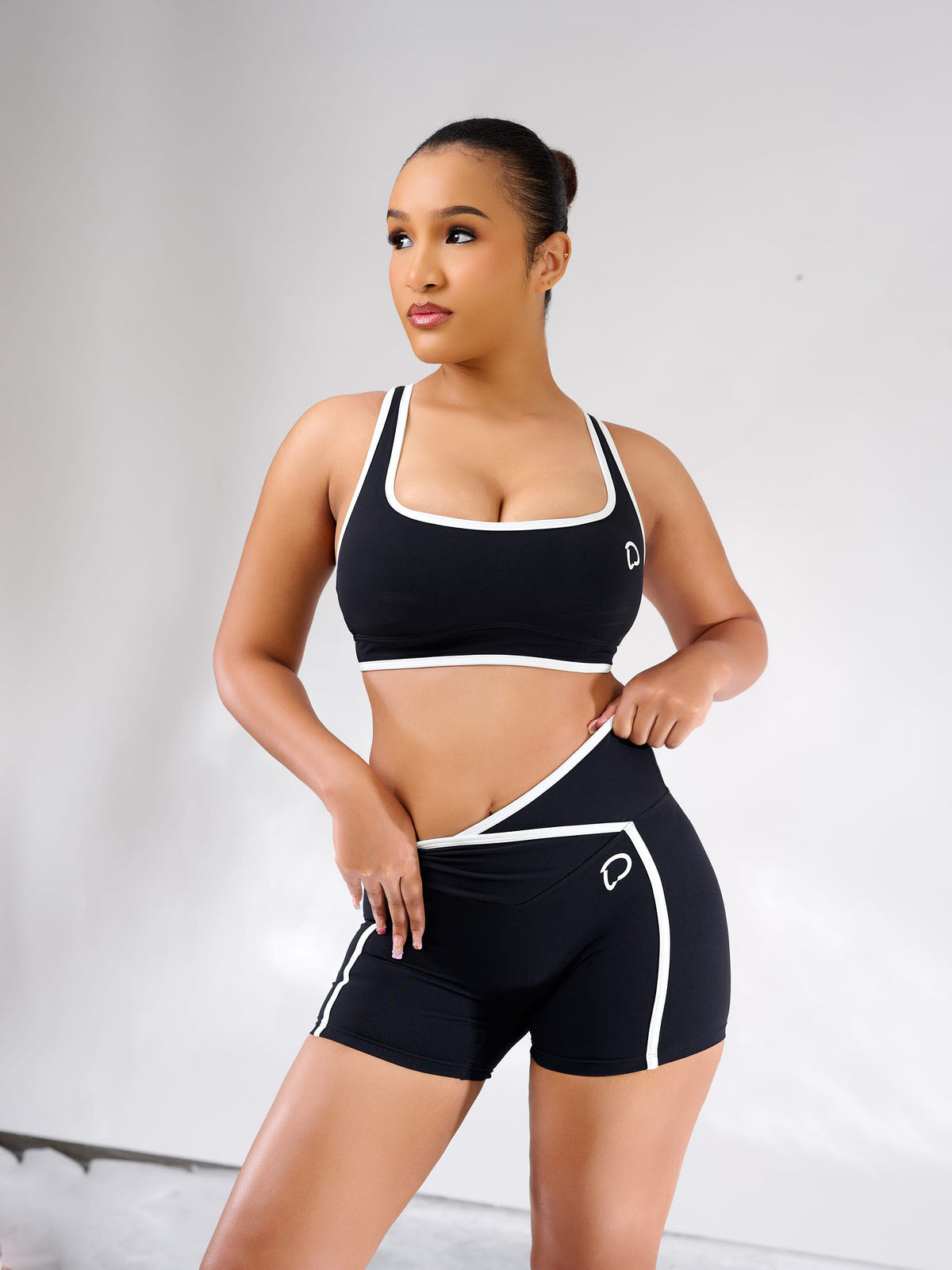 Sade Contrast Sculpt Shorts Set