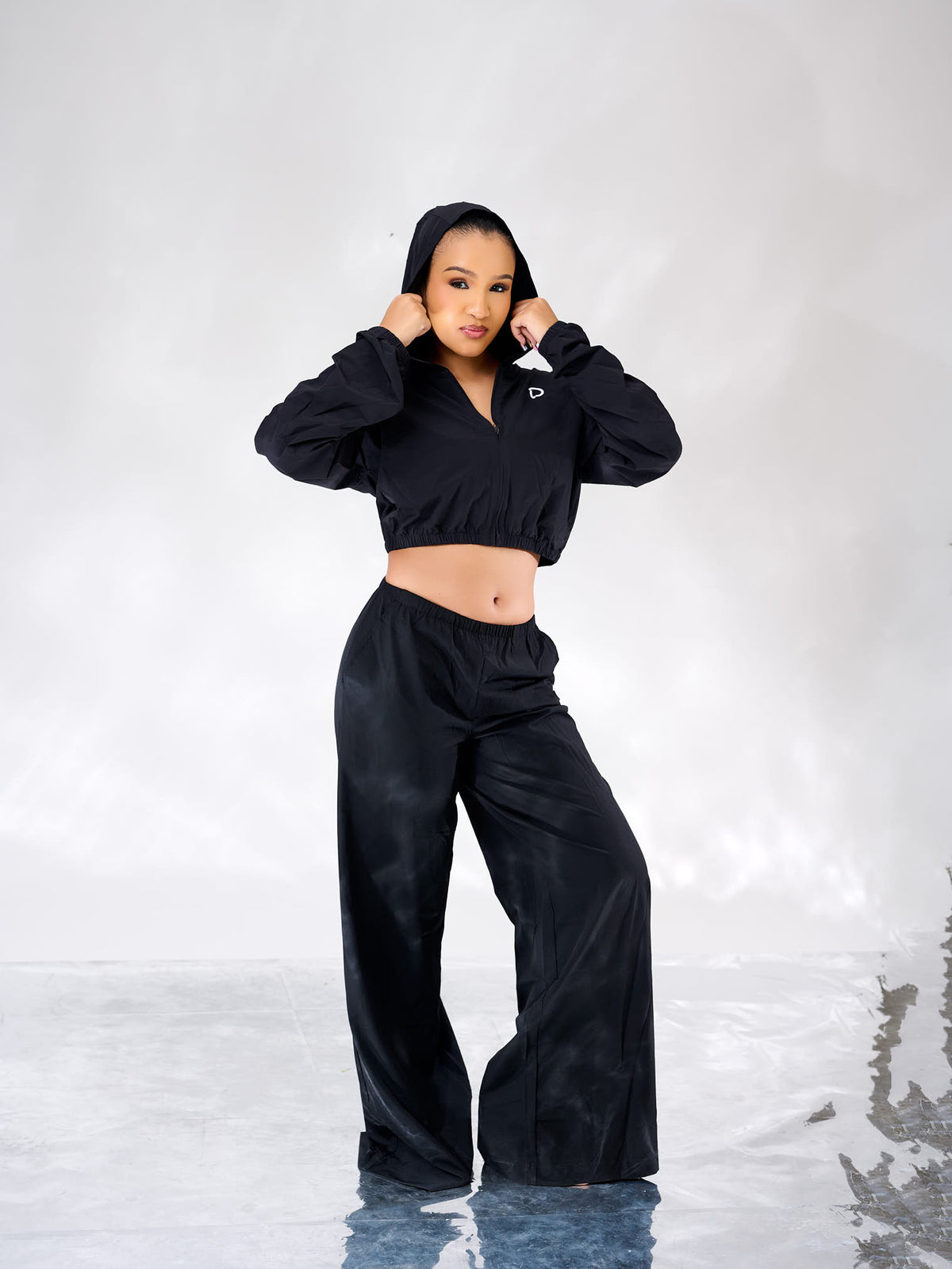 Ivie Cropped Hooded Track Set