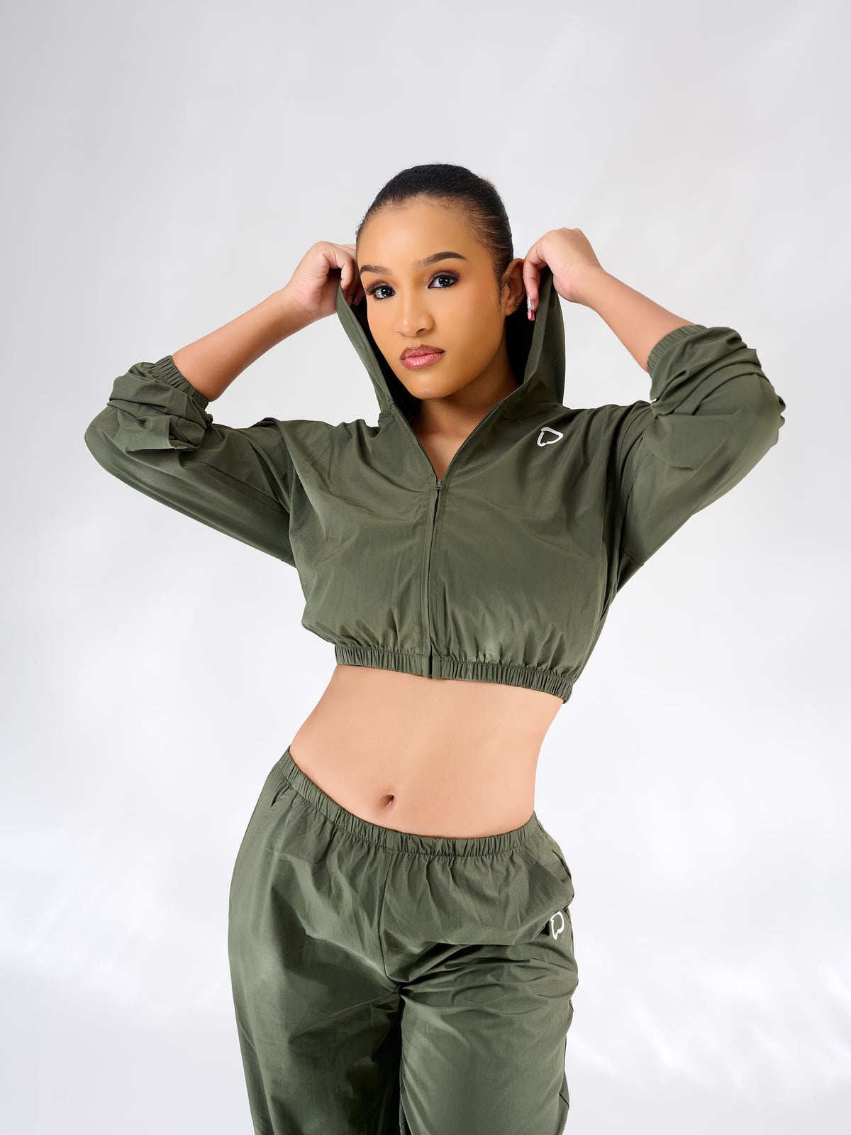 Ivie Cropped Hooded Track Set