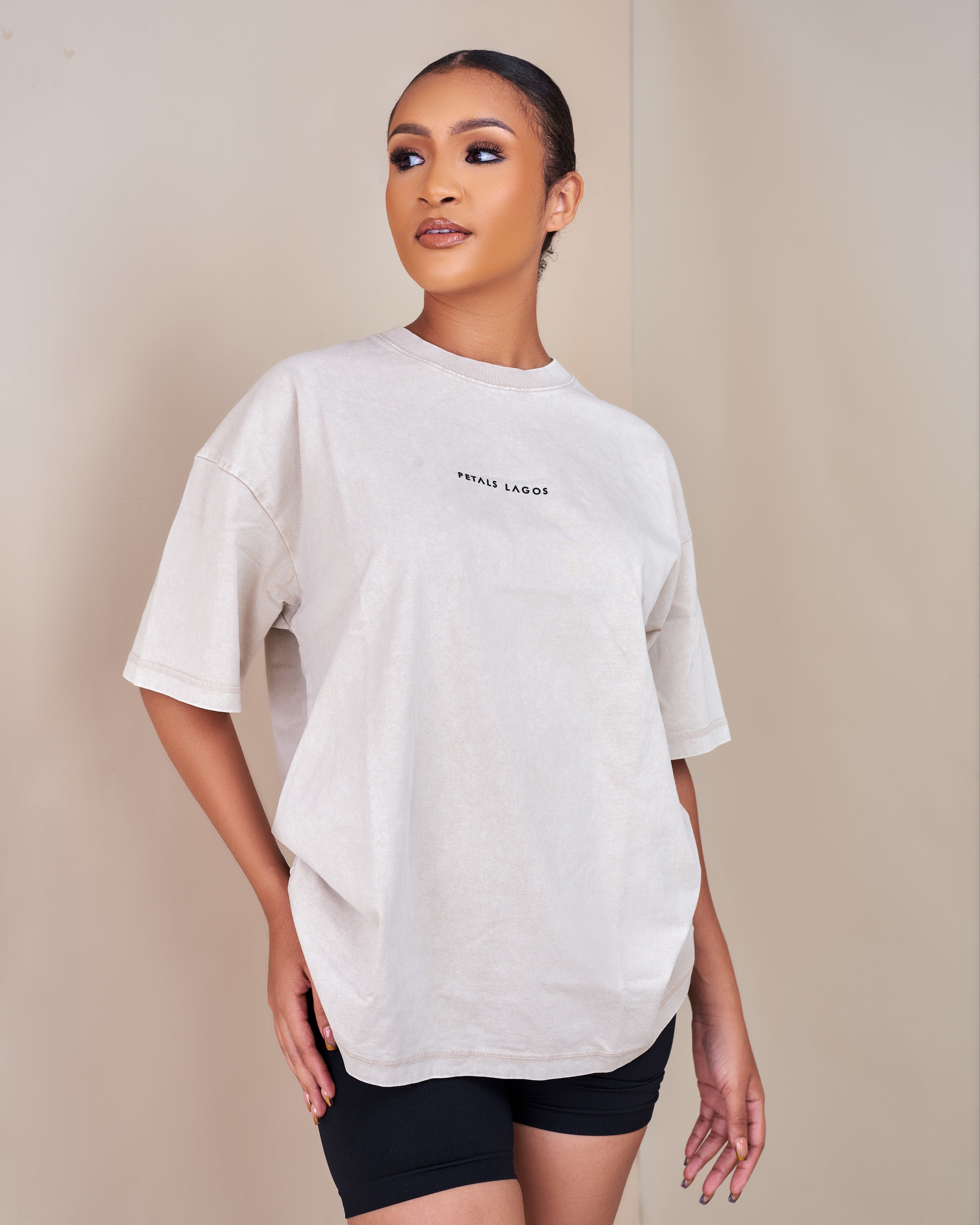 PL Slogan Acid Wash Oversized T-shirt