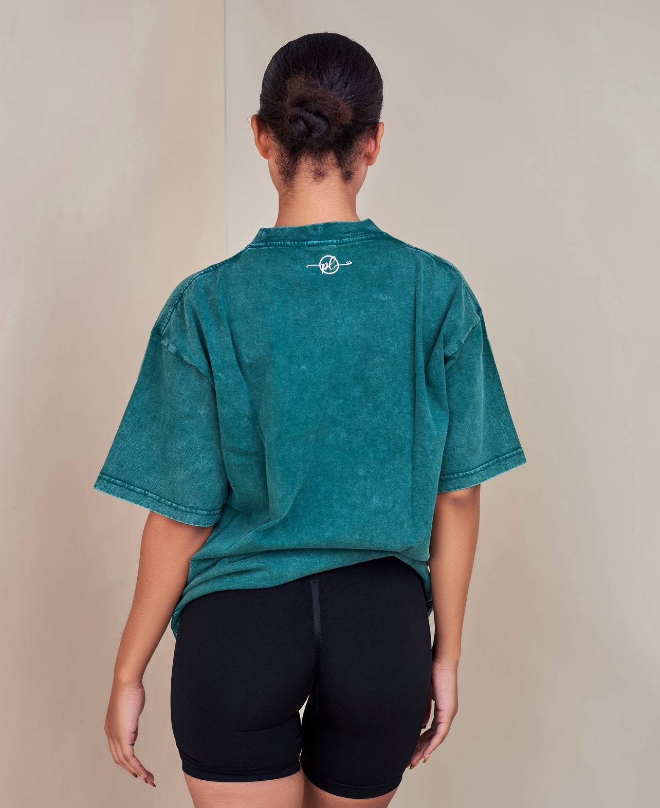 PL Slogan Acid Wash Oversized T-shirt