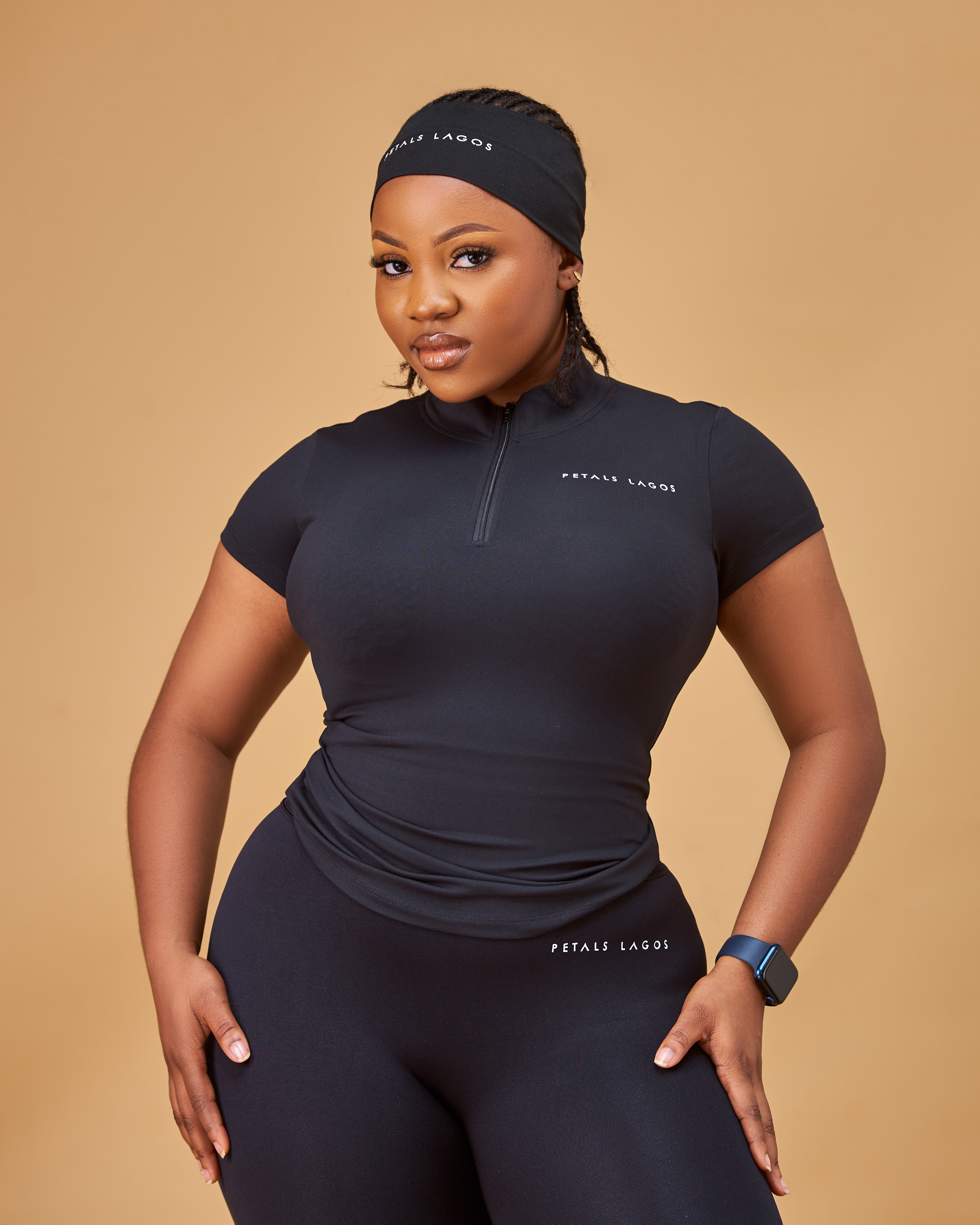 Ify Mid Way Zip Up Training Top Petals Lagos